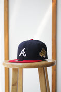 1995 ATLANTA BRAVES NAVY/RED FITTED W/ GREY UNDER VISOR