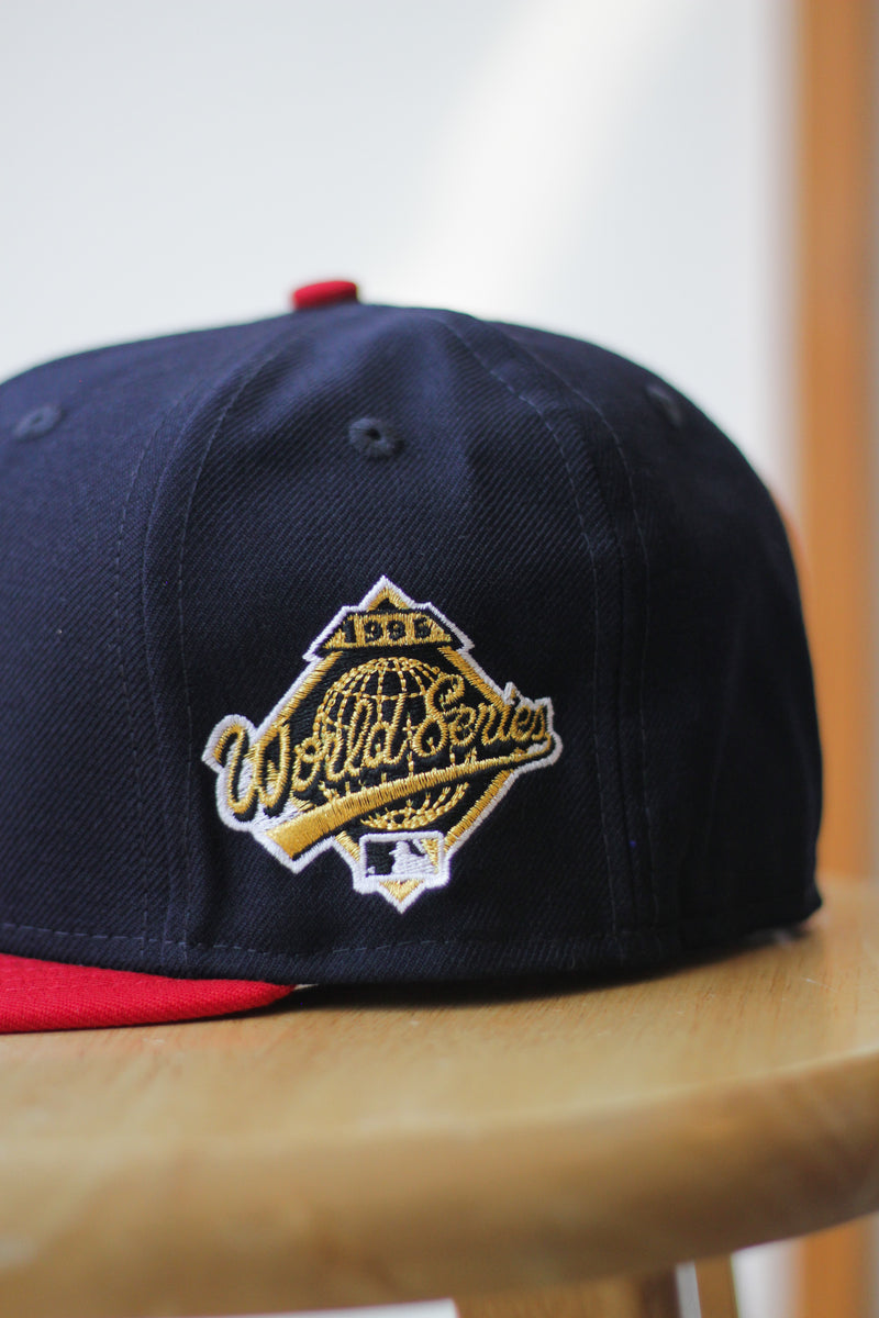 1995 ATLANTA BRAVES NAVY/RED FITTED W/ GREY UNDER VISOR