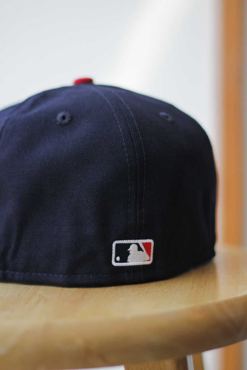 1995 ATLANTA BRAVES NAVY/RED FITTED W/ GREY UNDER VISOR