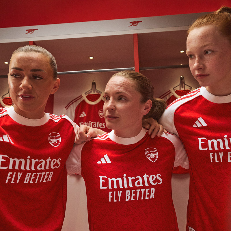 Arsenal authentic 3rd jerseys: red with white raglan sleeves, Emirates Fly Better on front