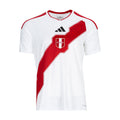 Men's white soccer home jersey with red diagonal graphic and FPF crest