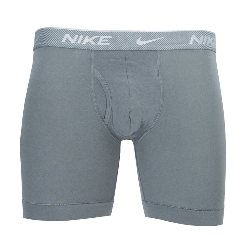 Pack of Dri-FIT cotton stretch boxer briefs, cool gray with NIKE logo waistband