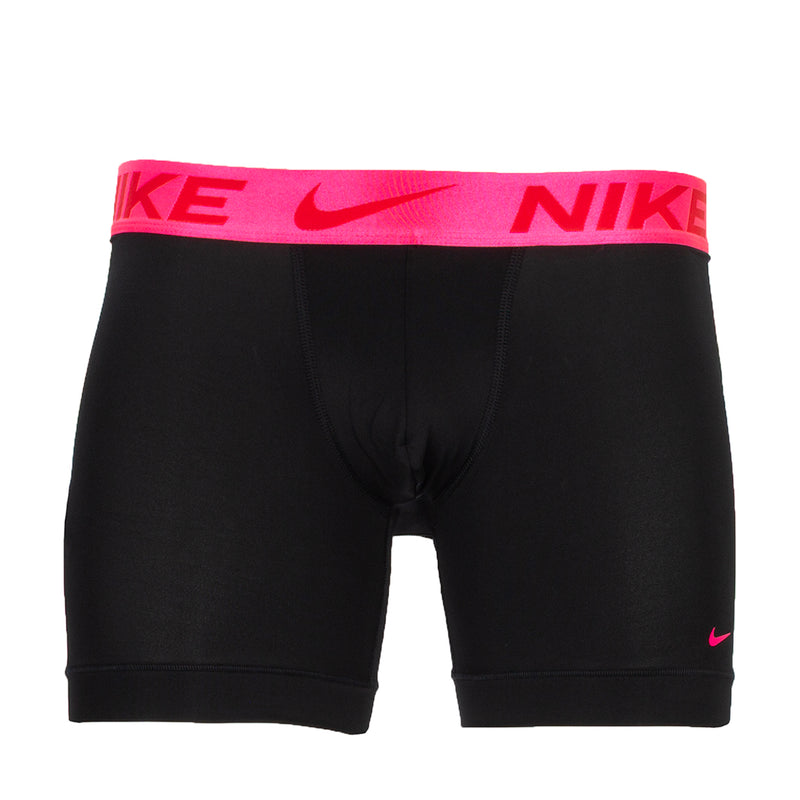 Black Nike Dri-FIT micro boxer briefs with pink waistband logo