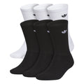 Crew socks multipack: white and black ankle-height socks with small logo on cuff