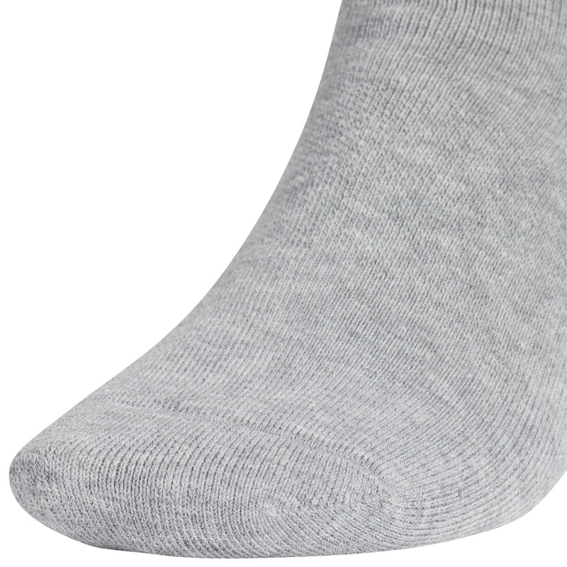 Heather gray no-show sock, knit toe