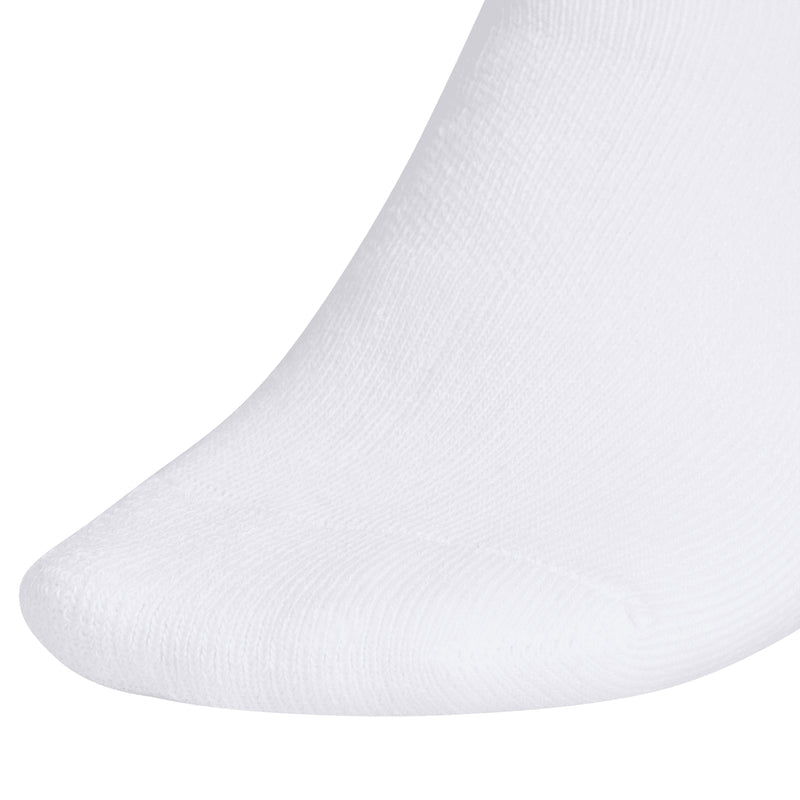 White no-show socks, ribbed knit with subtle texture, close-up