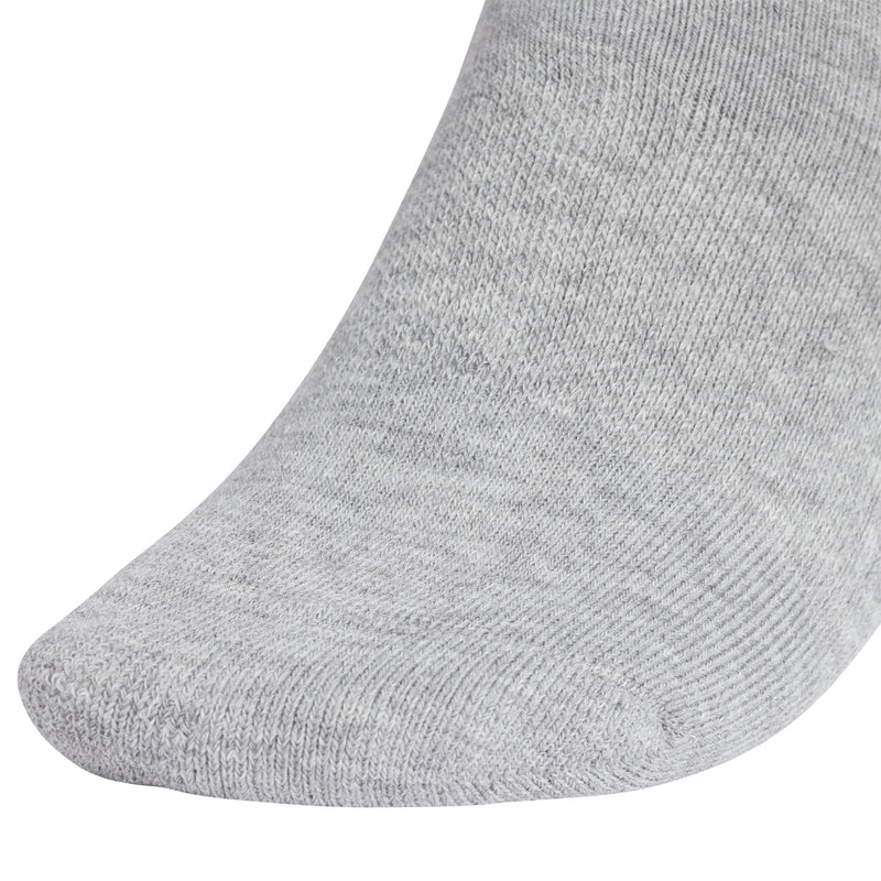 Heather grey no-show sock with ribbed knit texture