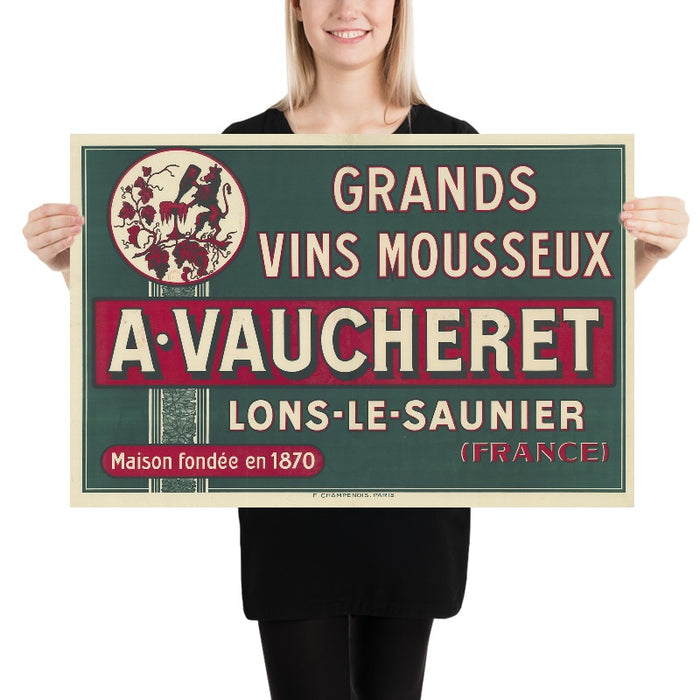 A. Vaucheret Vintage Sparkling Wine Poster, 1911