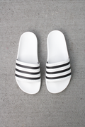 ADILETTE SLIDES "WHITE/CORE BLK"