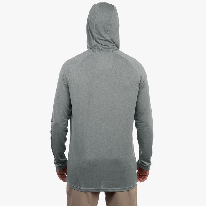 Aftco Samurai 2 Long-Sleeve Sun Protections Hoodie for Men Steel Heather M63126
