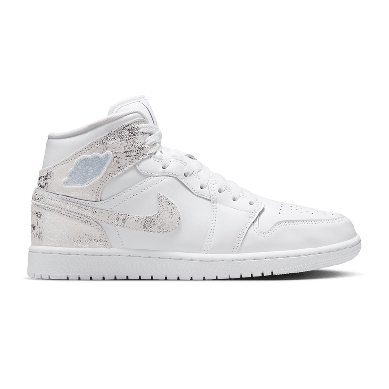 AIR JORDAN 1 MID SE WHITE / FIELD SILVER