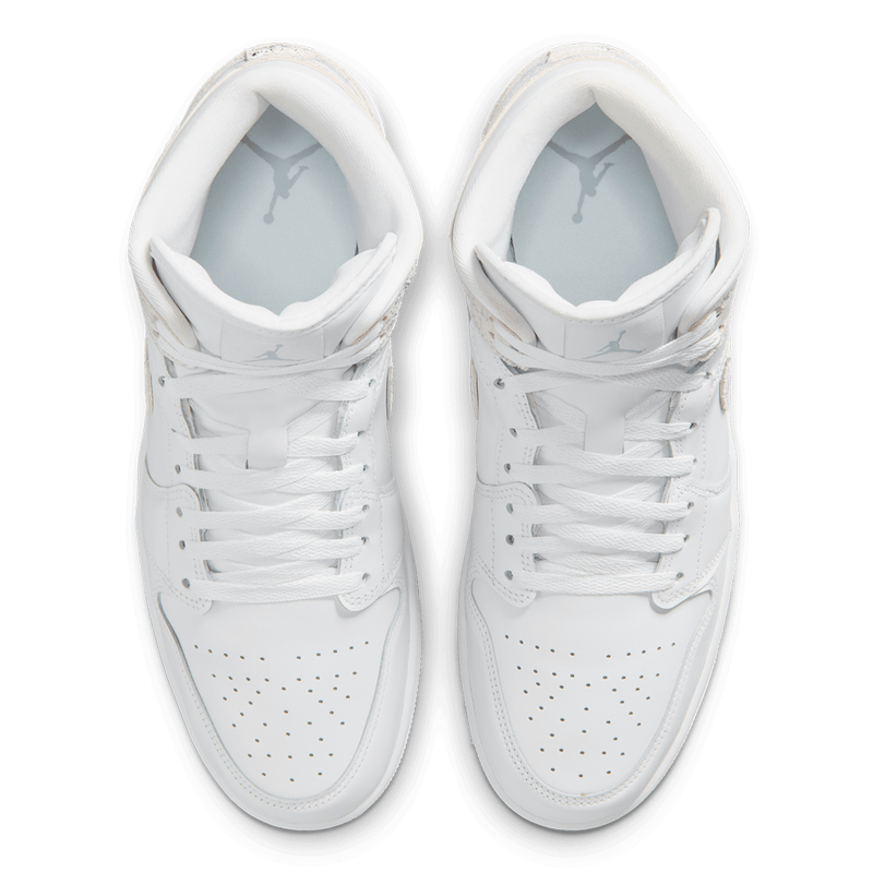 AIR JORDAN 1 MID SE WHITE / FIELD SILVER