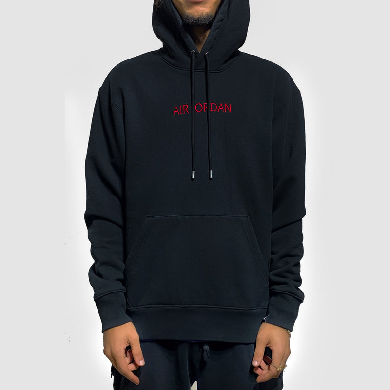 AIR JORDAN FLEECE HOODIE "BLK/GYM RED"