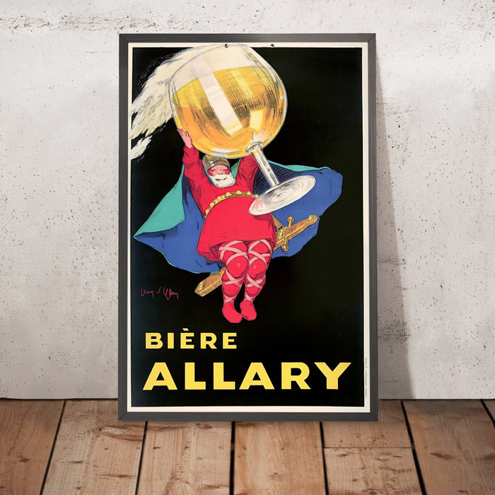 A framed image of Allary Vintage Beer Poster by Jean d'Ylen, 1886