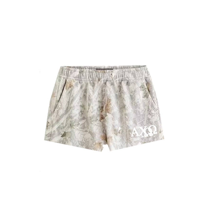 Alpha Chi Omega Camouflage Cloud Fleece Shorts