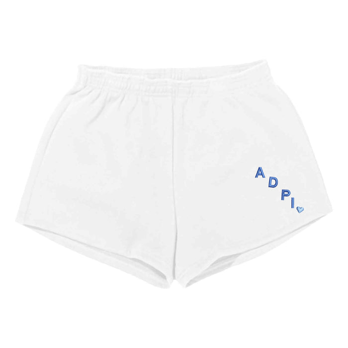 Alpha Delta Pi Fleece Clare Shorts - White