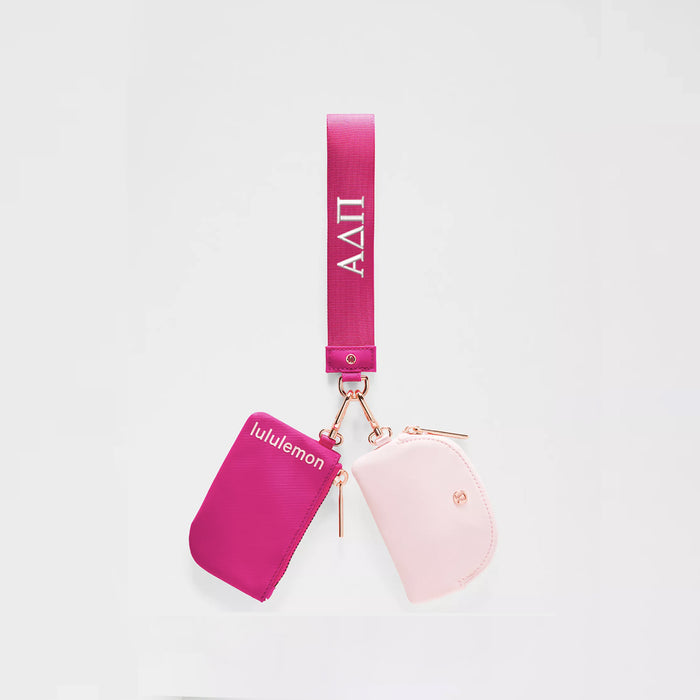 Alpha Delta Pi lululemon Dual Pouch Wristlet - Pink Flare