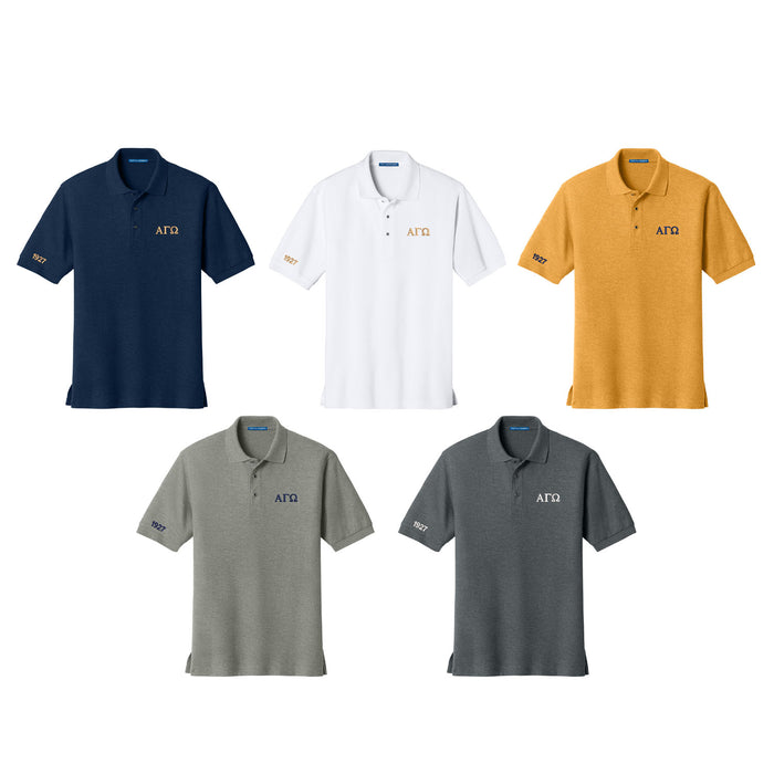 Alpha Gamma Omega Cotton Pique Polo - 1927