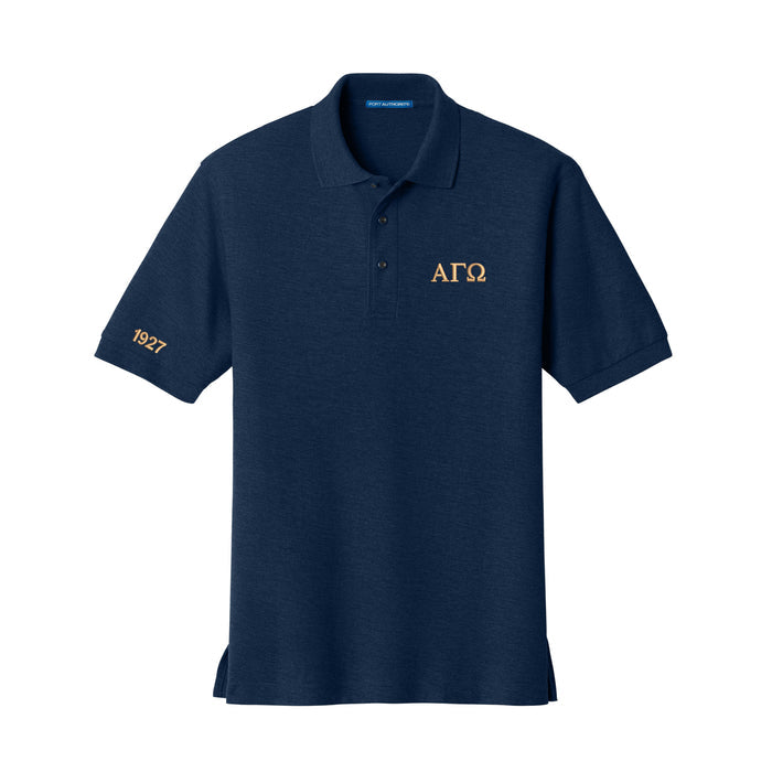 Alpha Gamma Omega Cotton Pique Polo - 1927