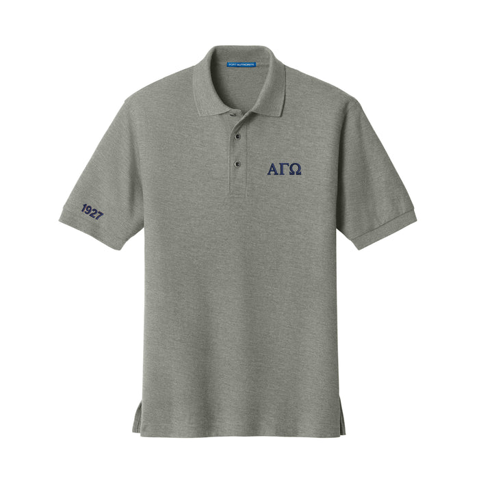 Alpha Gamma Omega Cotton Pique Polo - 1927