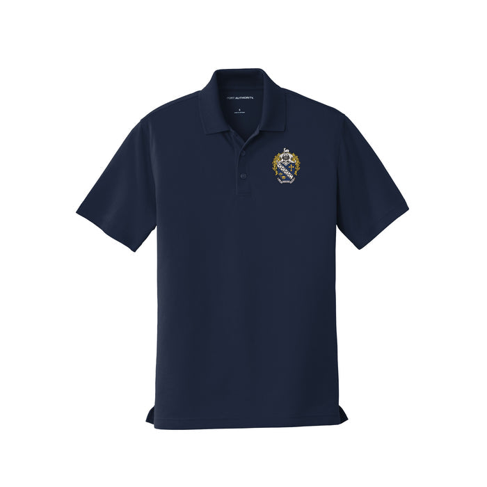 Alpha Gamma Omega Cotton Pique Polo - Crest