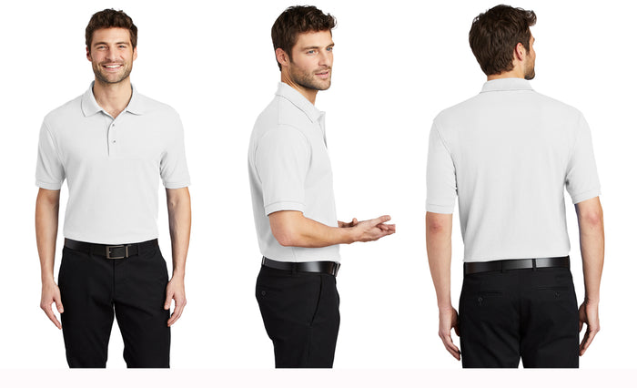 Alpha Gamma Omega Cotton Pique Polo - Crest