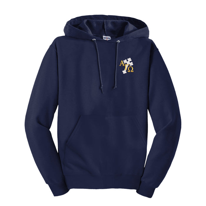 Alpha Gamma Omega Hooded Sweatshirt - AGO Flag Logo