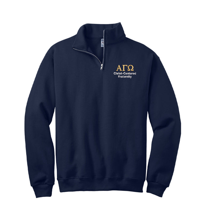 Alpha Gamma Omega Quarter Zip Sweatshirt - Christ Centered Fraternity