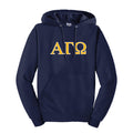 Alpha Gamma Omega Tackle Twill Letters Hoodie