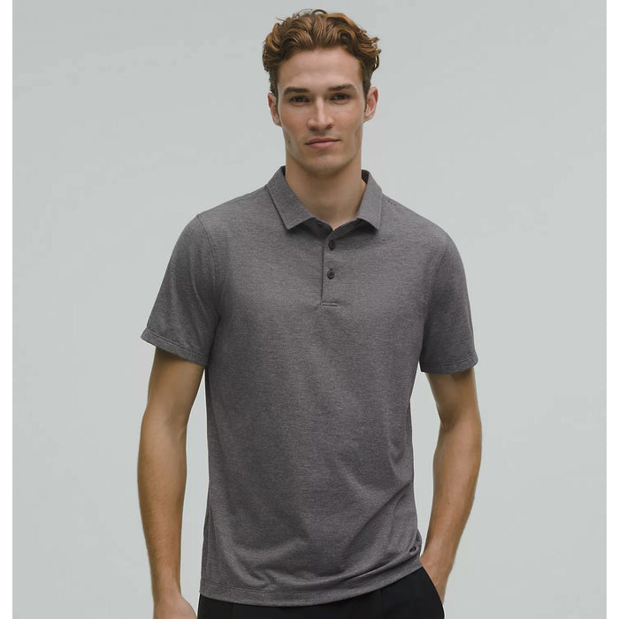 Alpha Kappa Psi lululemon Evolution Short-Sleeve Polo - Heathered Black