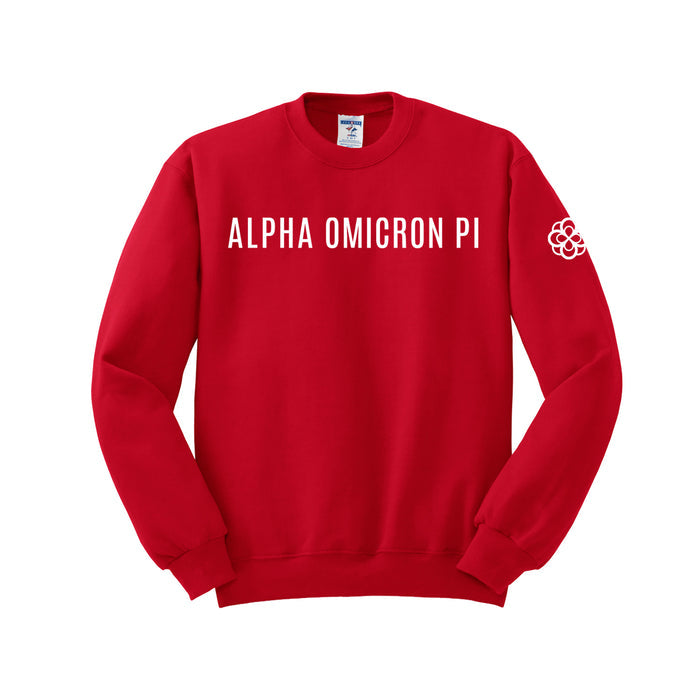 Alpha Omicron Pi - Infinity Rose Crewneck