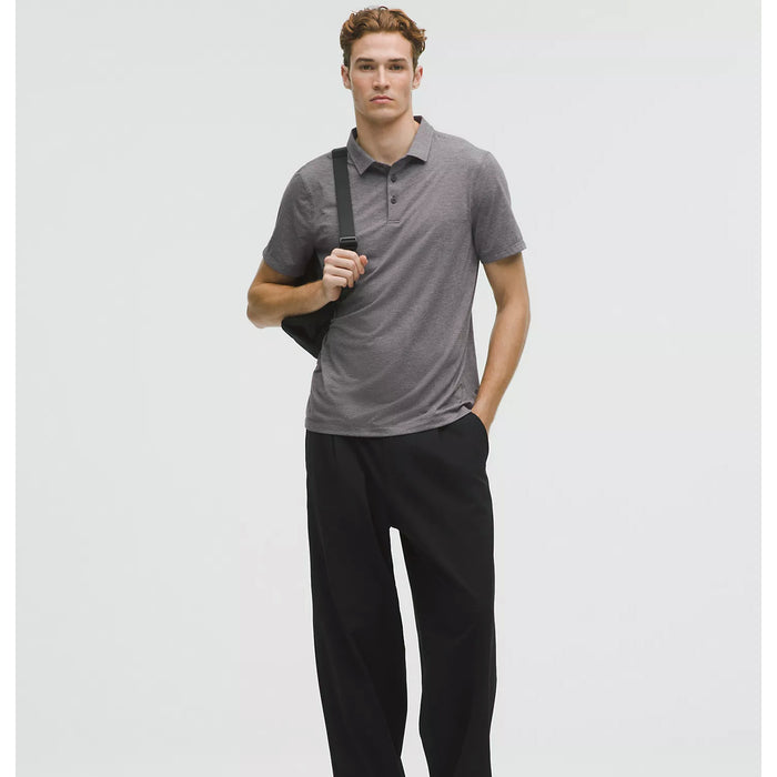 Alpha Phi Omega lululemon Evolution Short-Sleeve Polo - Heathered Black