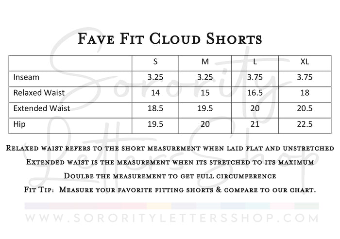 Alpha Xi Delta Fave Fit Shorts