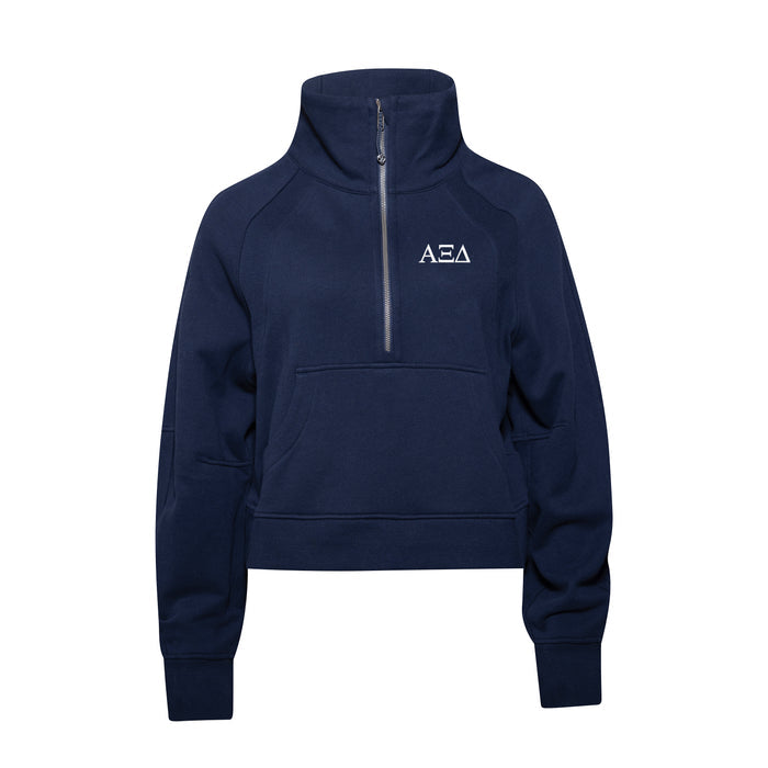 Alpha Xi Delta lululemon Scuba Oversized Funnel-Neck Half Zip - True Navy