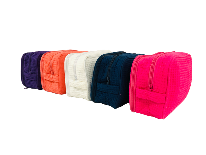 Alpha Xi Delta Waffle Weave Cosmetic Bag