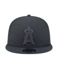 Charcoal baseball cap with raised A logo embroidery on the front panel
