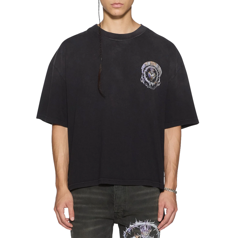 ANGUISH HALEN SS TEE JET BLACK