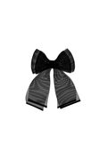 Ankle Bow Coal Tulle Clip
