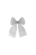 Ankle Bow White Tulle Clip
