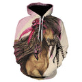Ariana Horse Art Hoodie - Dogs and Horses