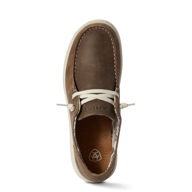 Ariat Ladies Hilo Brown Bomber Lace up Shoes 10038484 Wide Width BRAND NEW - AllSportsWearUSA