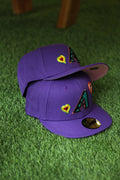 ARIZONA DIAMONDBACKS CHAIN STITCH HEART FITTED W/ PINK UNDER VISOR
