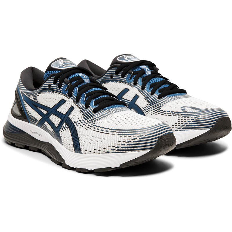 Asics Nimbus 21 - White - Deep Sapphire