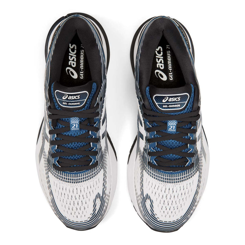 Asics Nimbus 21 - White - Deep Sapphire