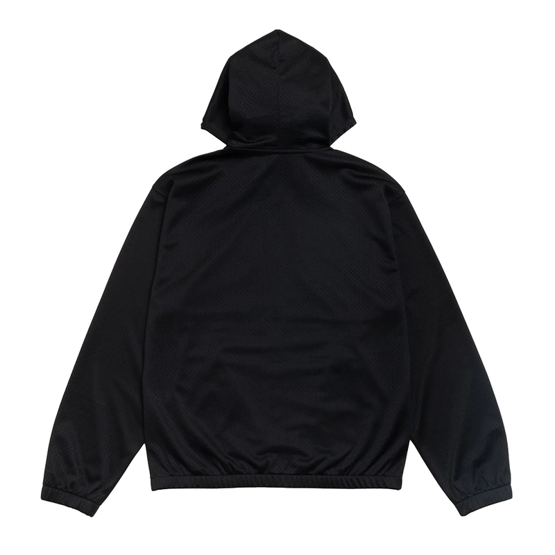 ATHLETIC MESH ZIP HOODIE BLACK