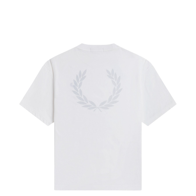 BACK PRINT LAUREL WREATH T-SHIRT SNOW WHITE