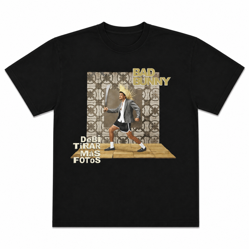 BAD BUNNY "DEBI TIRAR MÁS FOTOS" GRAPHIC TEE BLACK