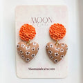 Barro Heart w/ Cempasuchil Clay Earrings