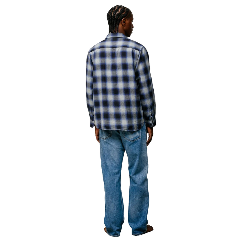 BEACH OMBRE PLAID SHIRT BLACK