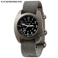 BERTUCCI #17016 D-3T RETROFORM EPIC - Black Dial w/ Vintage Drab Nylon Band